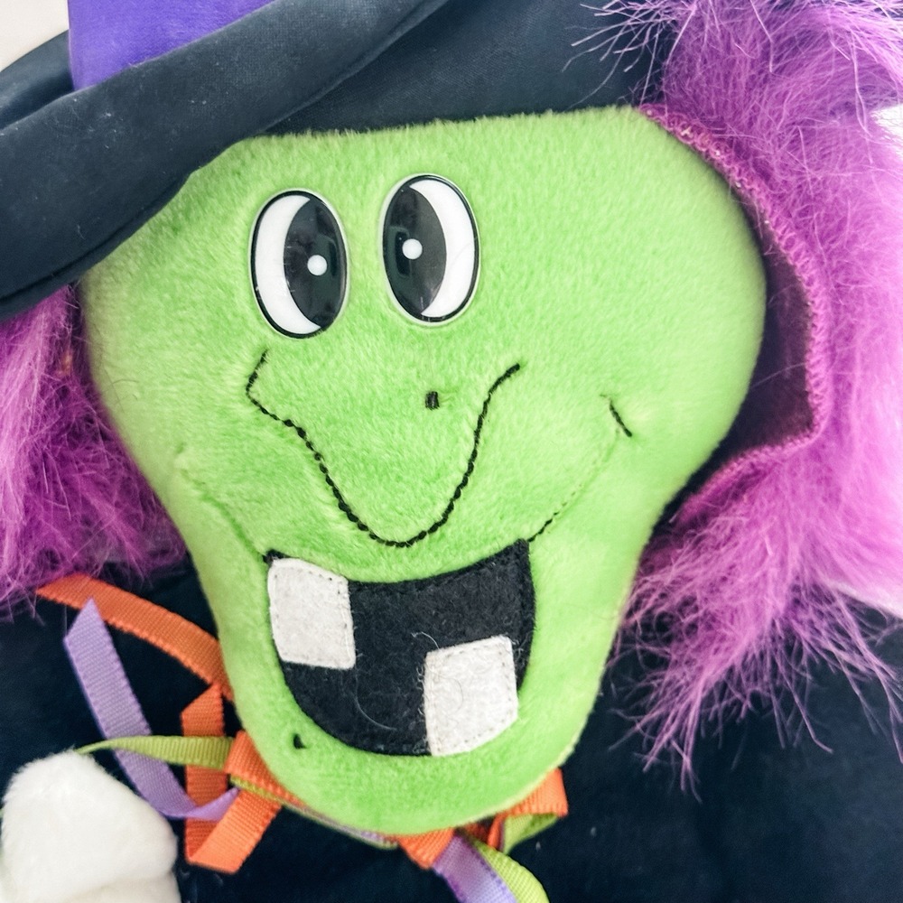 VTG Dan Dee Animated Halloween Witch Plush Singing Ghost Moon - Picture 10 of 13
